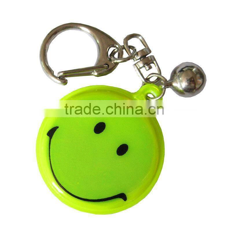 Chinese Style Chinoiserie printing soft PVC reflective keychain