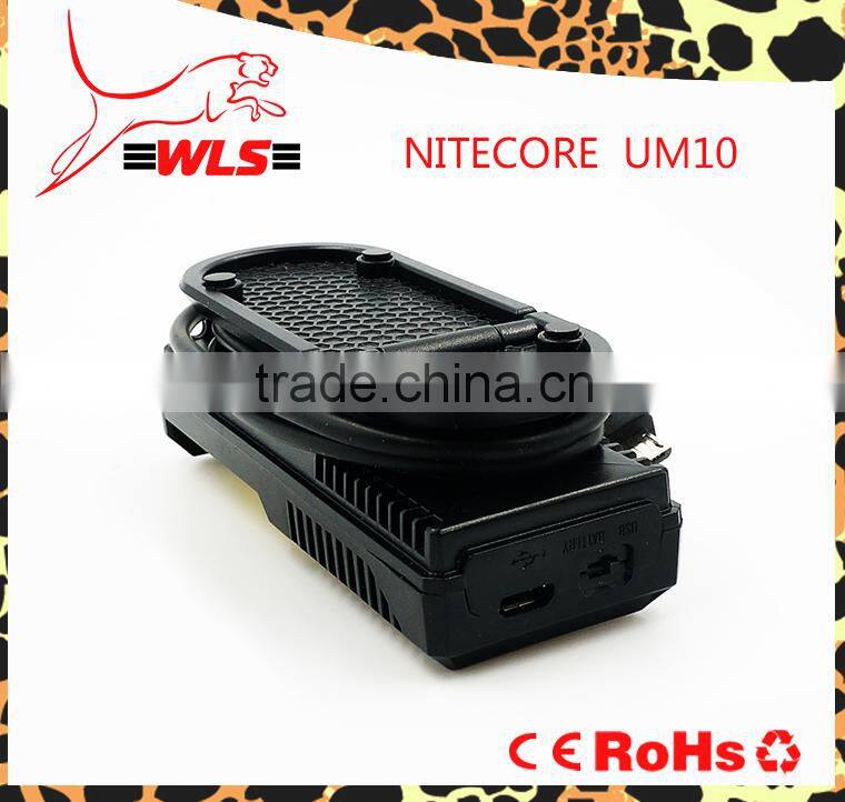 Wlspower Nitecore UM10 LCD screen black single charger UM10 18650 li-ion battery charger aaa aa ni-mh battery charger