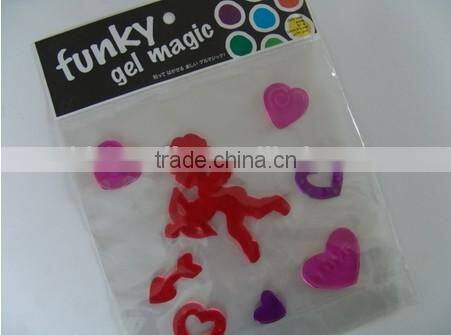 car decoration jelly gel sticker for window glass mirror decoration