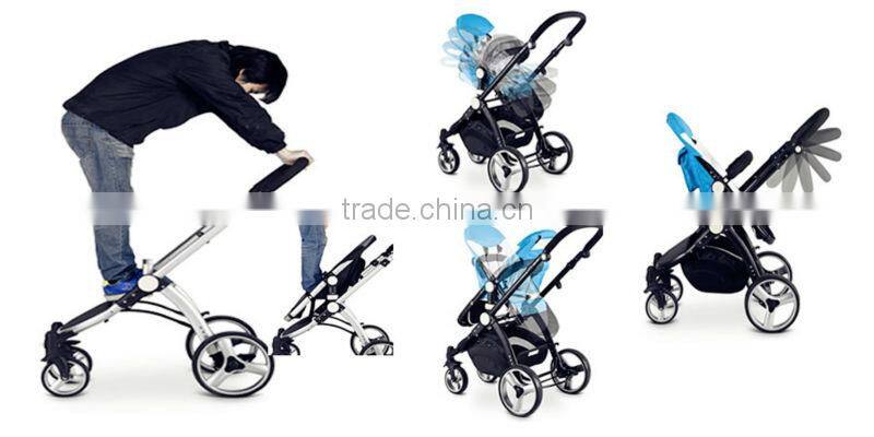 Best Baby Europe Standard Pram Strollers 3 IN 1 Purple Baby Stroller