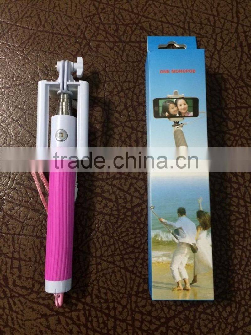Wholesale newest monopod selfie stick wired folding selfie stick with best quality