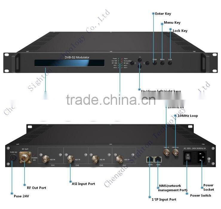 china supplier dvb-s2 modulator convert ASI and IP into RF output