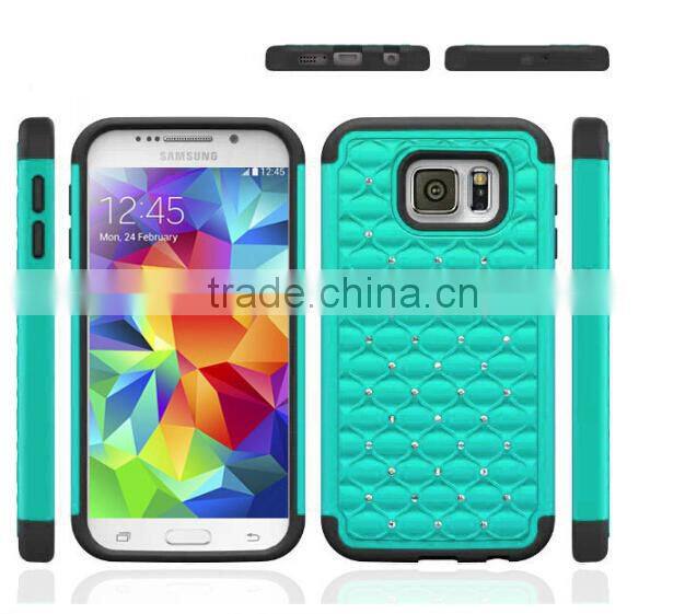 China Factory Price For Samsung Galaxy S6/S6 Edge Bling Diamond Shockproof Silicon Case