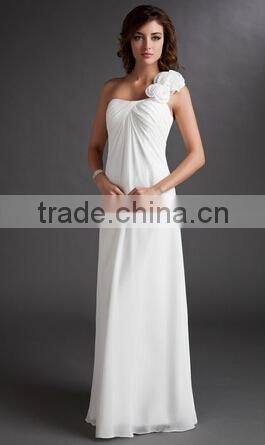 Last dress Everning Dress Prom Dress Chiffon Halter-neck Floor-length Bridesmaid Dress With Lace