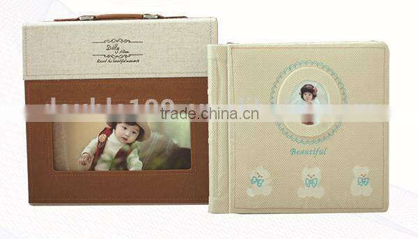hot sale high quality low price Double100 leather baby photo album