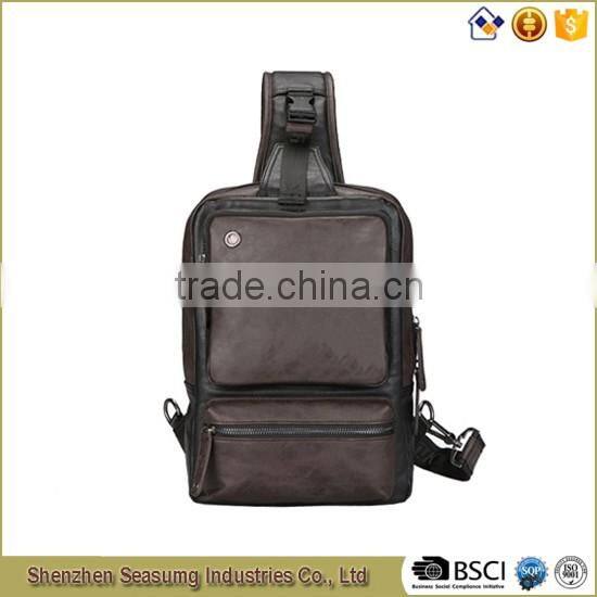 High Quality PU Leather Men Crossbody Sling Bag