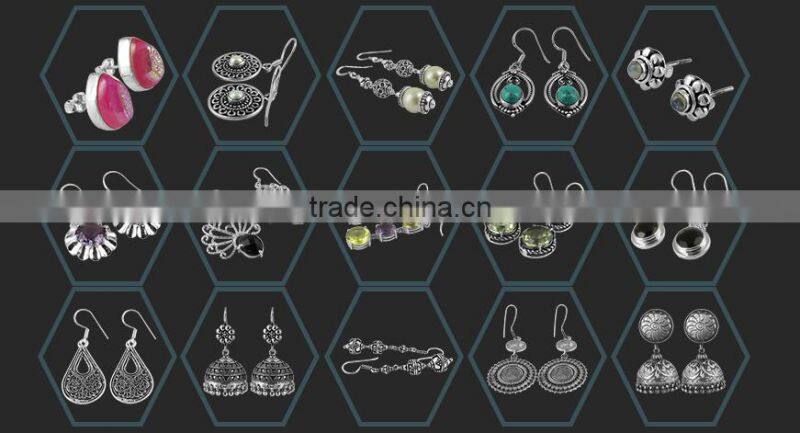 Exotic ! Druzy 925 Sterling Silver Earring, Online Silver Jewelry, Silver Jewelry