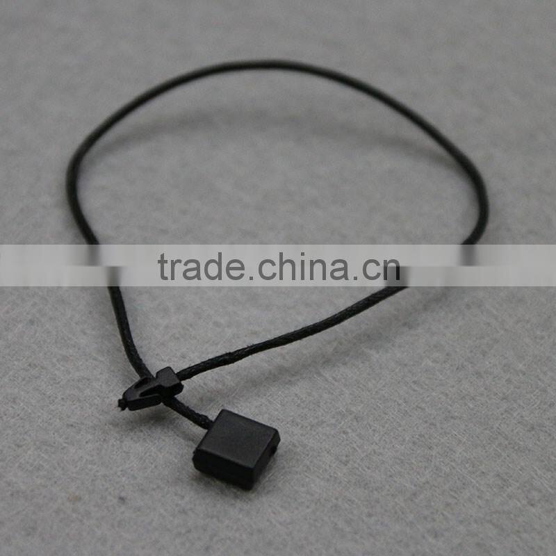 clothing plastic string seal tag&square desgin plastic seal tags with single hook