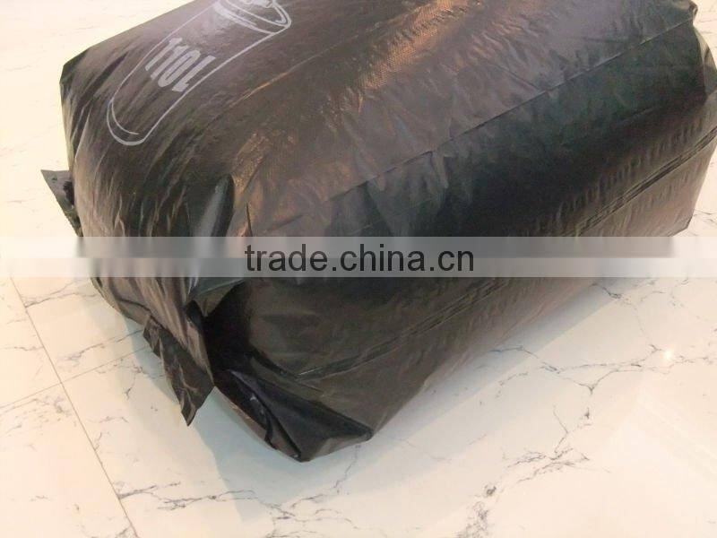 plastic large garbage bag with tie