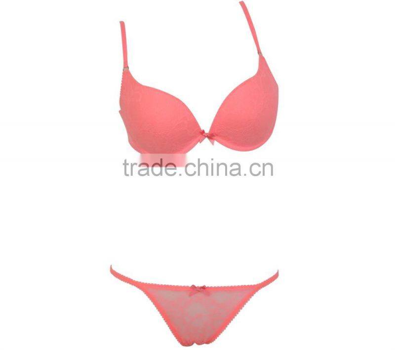 Sexy Lace Push up Bra and Panty New Design Ladies Lingerie