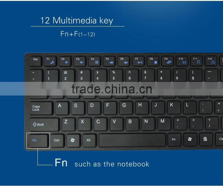 2.4Ghz wireless desktop laptop computer keyboard mouse combos