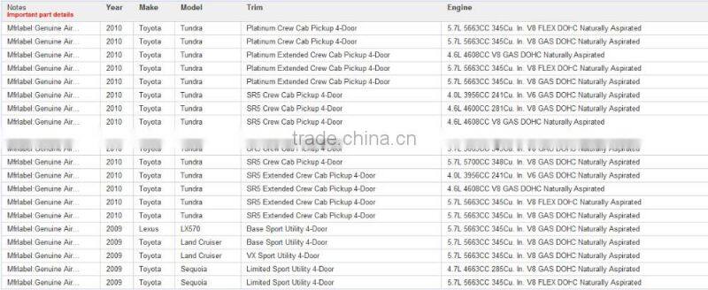 High quality air filter cabinfilter for 17801-38030 1780138030