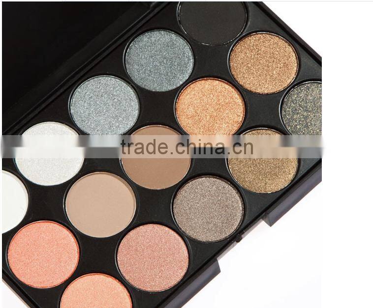 Newest Cheap Romantic color Makeup Shinning Eye Shadow ,15 colors Mixed Glitter Matte Eyeshadow Palette