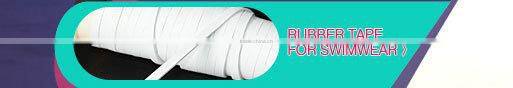Hot sales colored rubber tape for swimwear/underwear