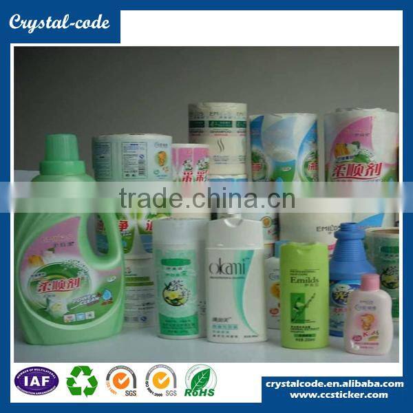Decorative cosmetics lotion bottle pet roll sticker adhesive label