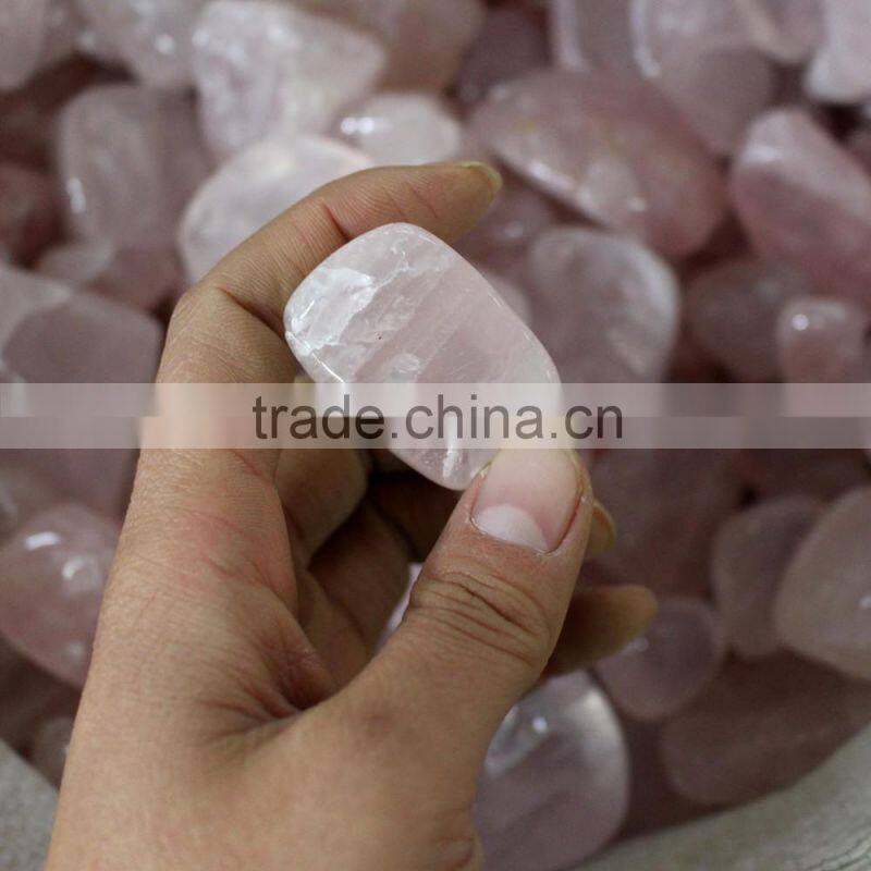 bulk of natural rock rose crystal macadam stones