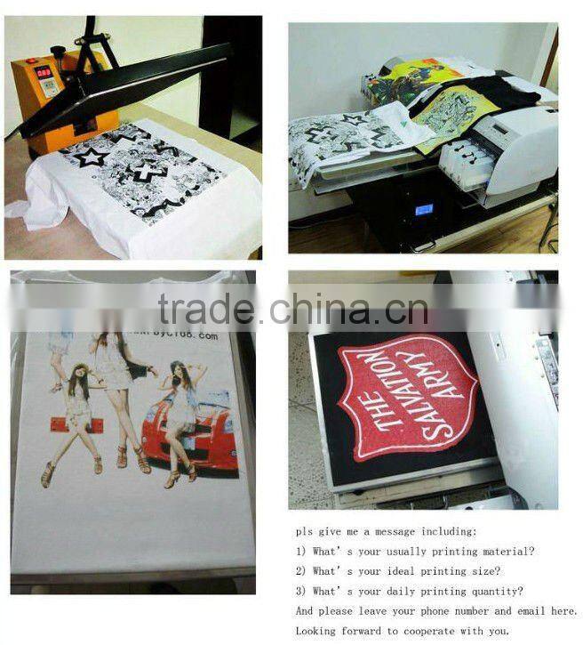 t-shirt printing machine for all color t shirt with white ink