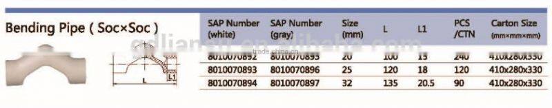 Bending pipe for PPR Water pipe /ppr pipes and fittings