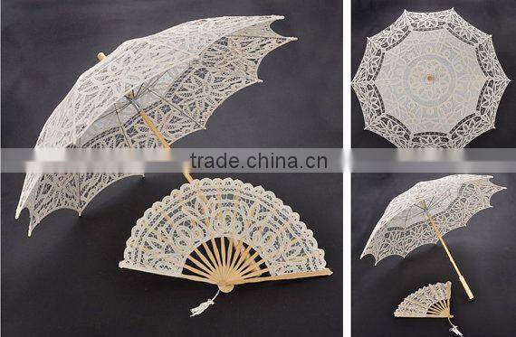 Wholesale classical pattern design parasol and fan