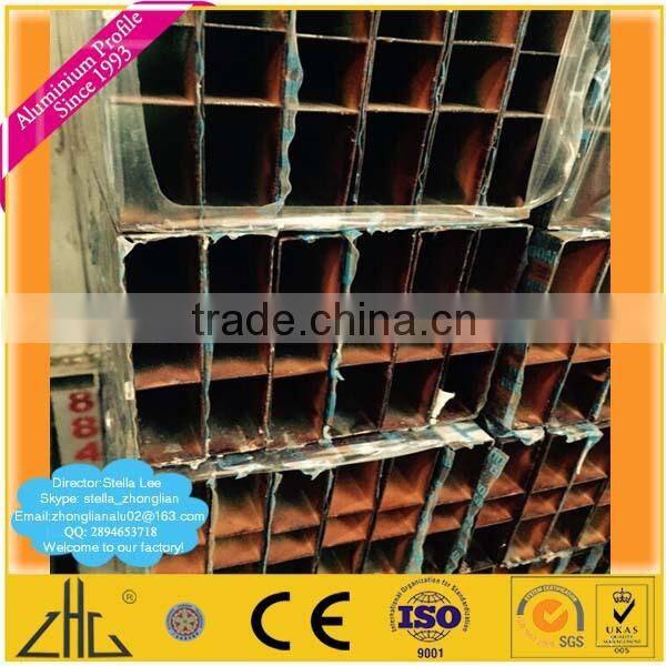 Wow!! Aluminum extrusion/wood color aluminium square tube profile for fences,hurdles/color powder wood aluminium profile factory