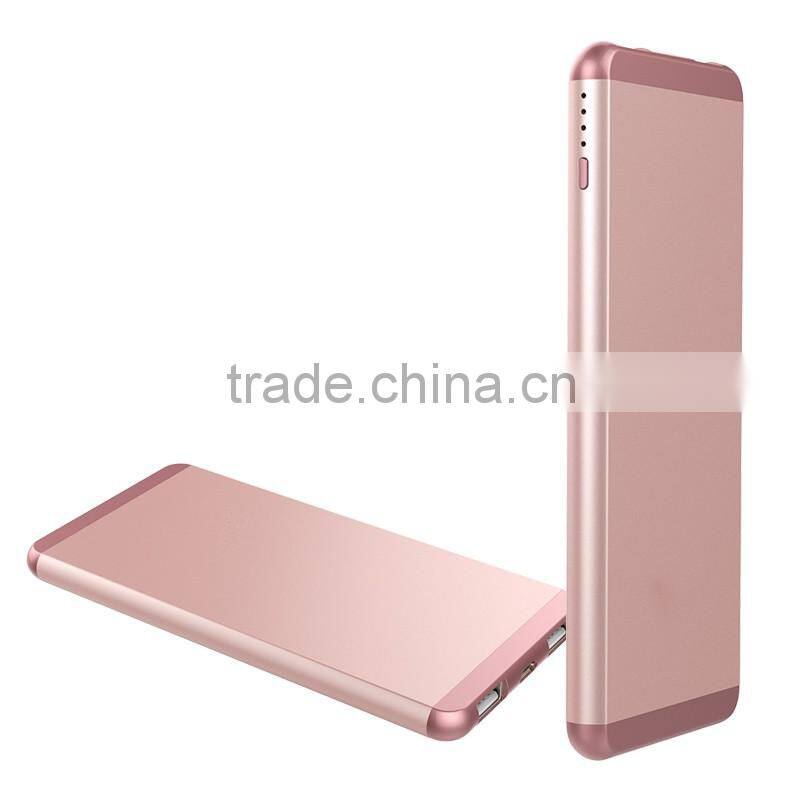 2016 Hot Type C 10000mAh battery charger rose gold germany aluminum personalized mobile power bank