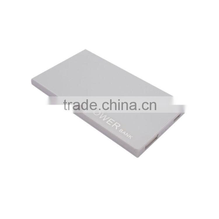 hot new products for 2015 super slim cerdit card size power bank 2000mah