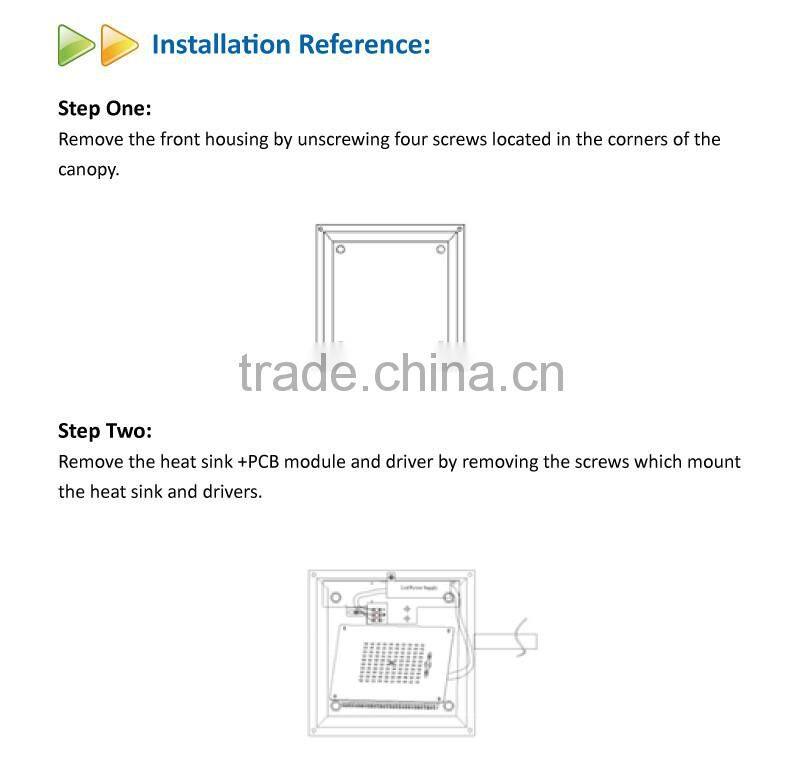 Gas Station DLC Listed 60W LED Canopy Light