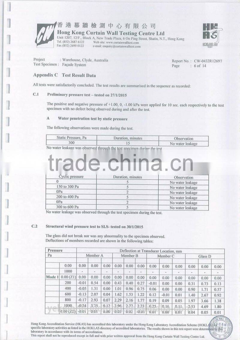 Yekalon hot selling and to quaility glass curtain wall