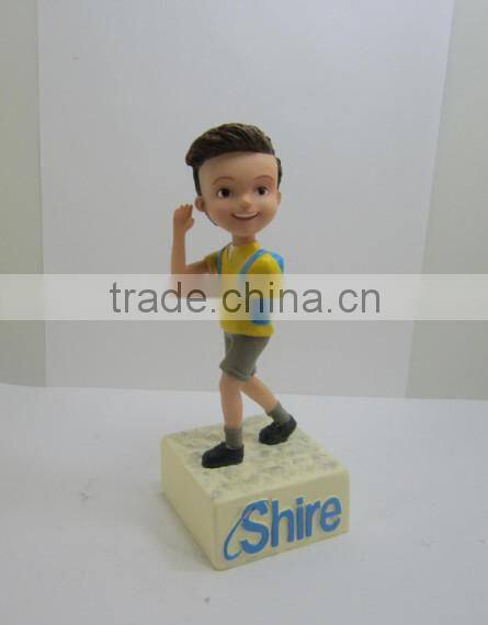 customize cool boy standing small resin figurine