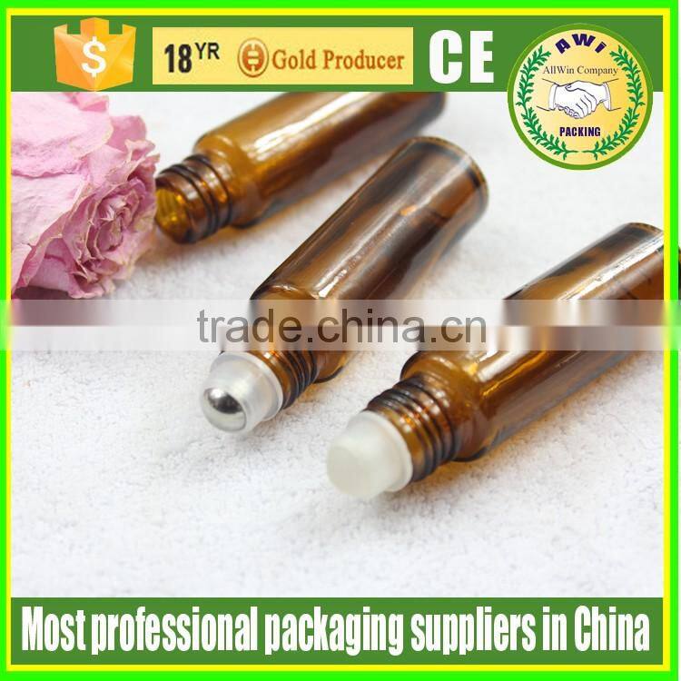 24 hours feedback odm available 5ml glass roll on bottles with stainless steel roller ball