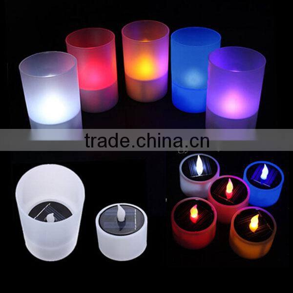 Solar LED Candle Lamp Nightlight Green