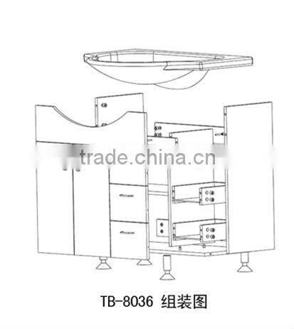 high quality KD Form MDF bathroom furniture, bathroom cabinet or vanity passed ISO9001