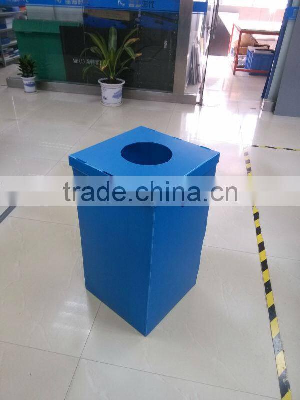 collapsible corrugated plastic waste bins outdoor use