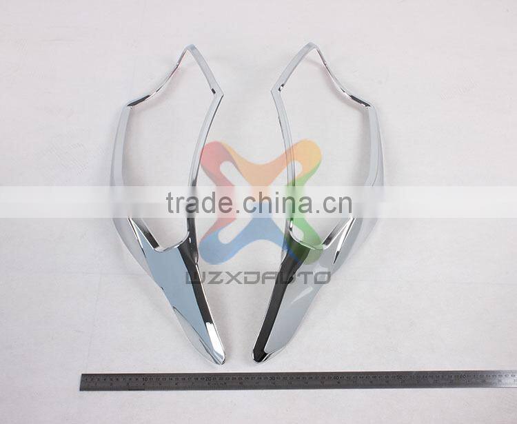 SET CHROME LH RH HEAD LAMP LIGHTS COVER FOR MITSUBISHI TRITON L200 2015 PICK UP PICKUP