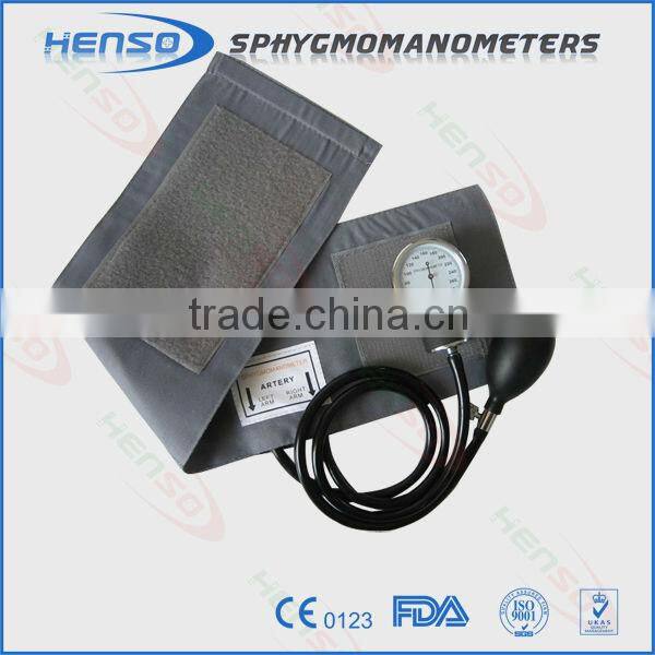 CE approval Aneroid Sphygmomanometer without D-ring, PVC bulb and bag