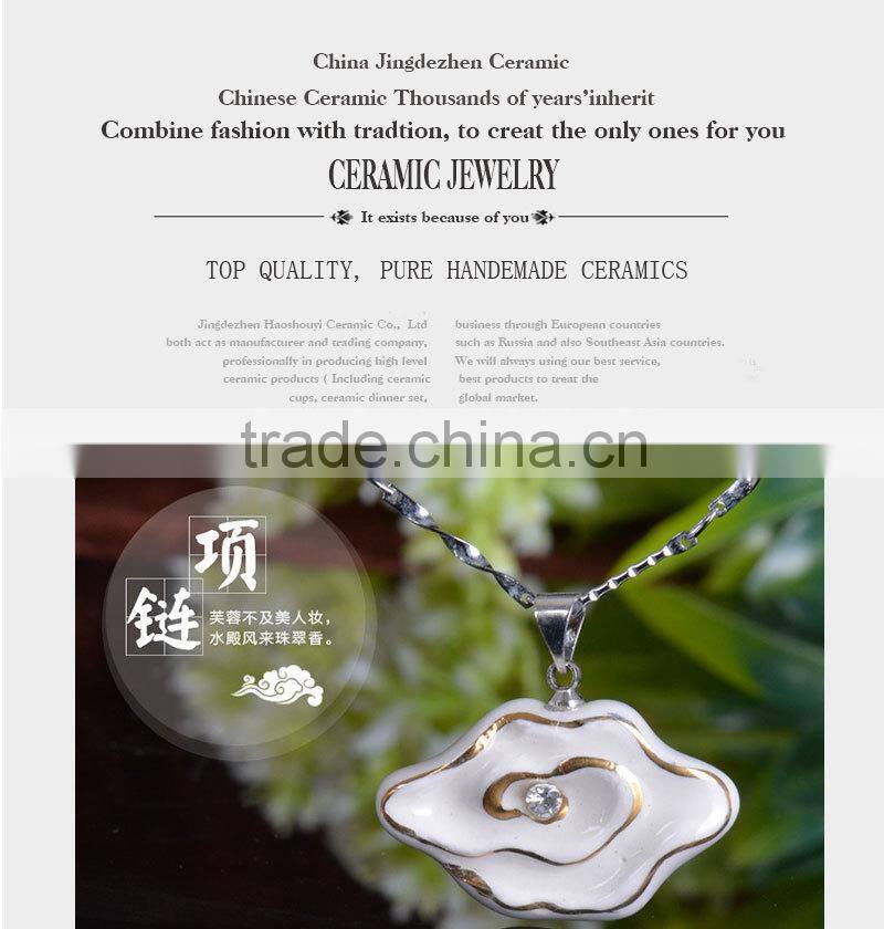 Popular cloud shape daily wear christmas ceramic necklace
