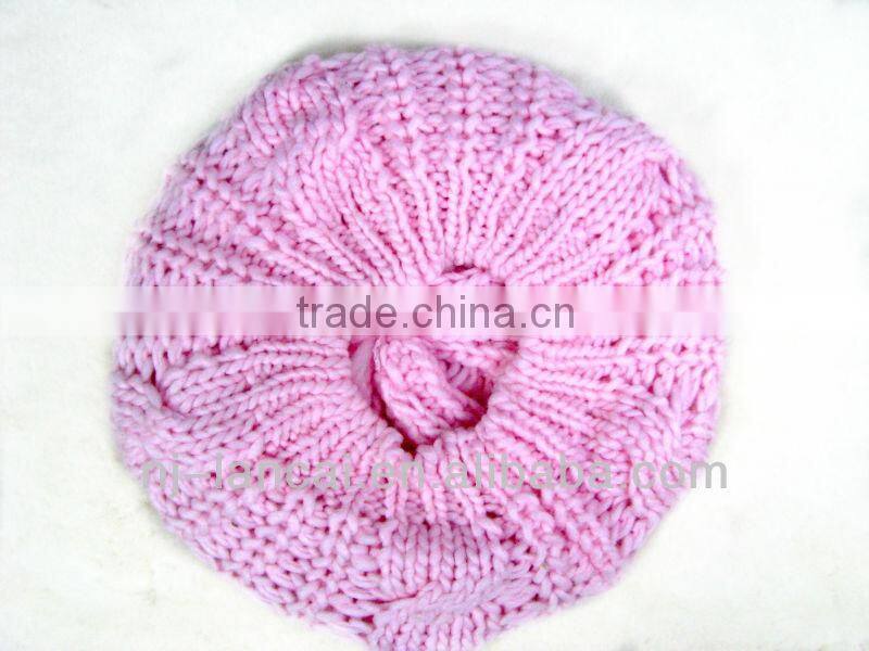 2016 fashion winter Ladies acrylic iceland knitted cable hat beret