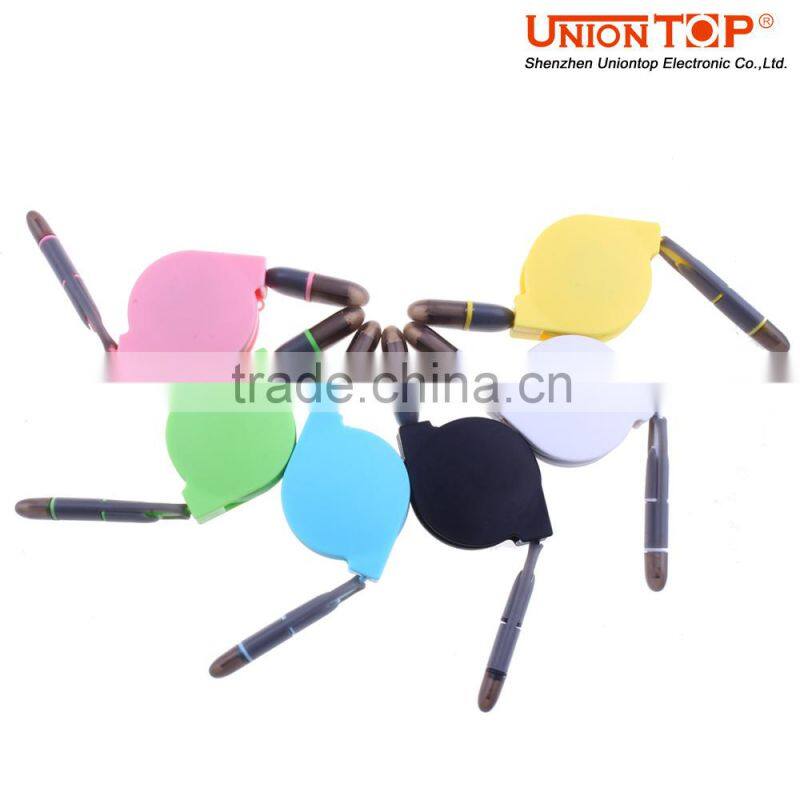 long length usb data charger cable 2 in 1 usb to red white yellow cable for mobile