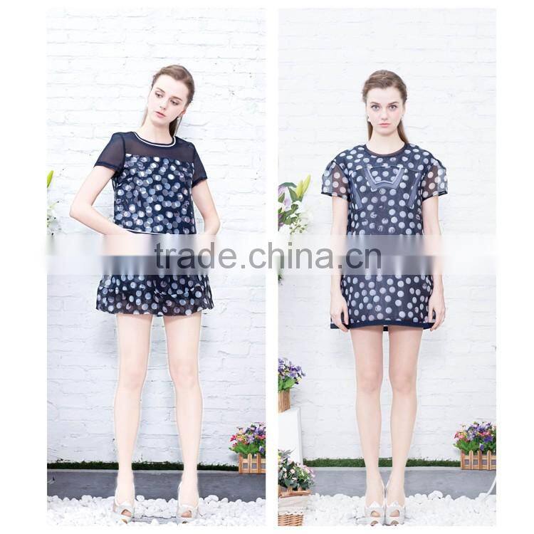 2016 New Style Spring And Summer color combination for blue dress