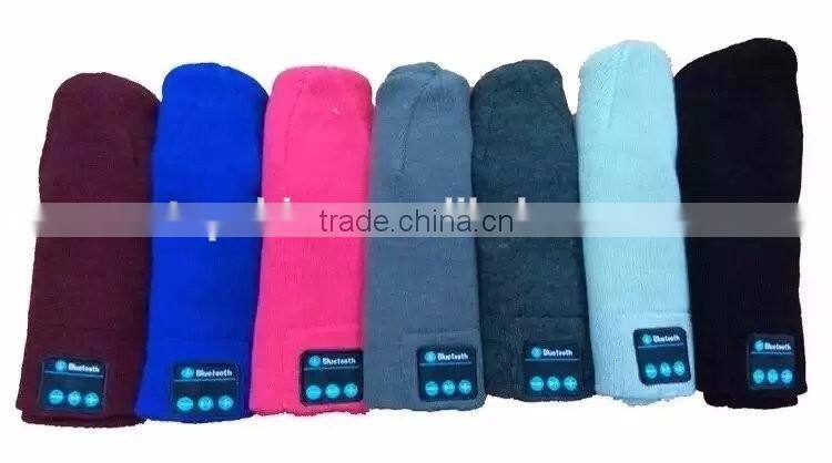 Wholesale bluetooth headphone beanie hat, knitted wireless bluetooth earphone winter warm hat