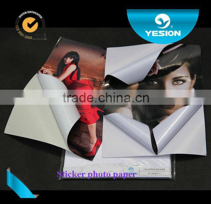 oem odm Micro Porous sticker photo paper 150gsm back printing logo for client
