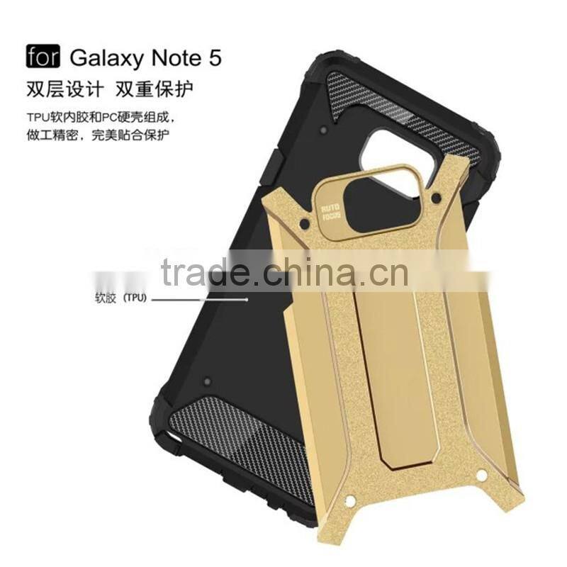 Hybrid Armor Style Dual Layer Rugged TPU+PC Case cover for Samsung note 5, for Samsung Note 5 Combo Case