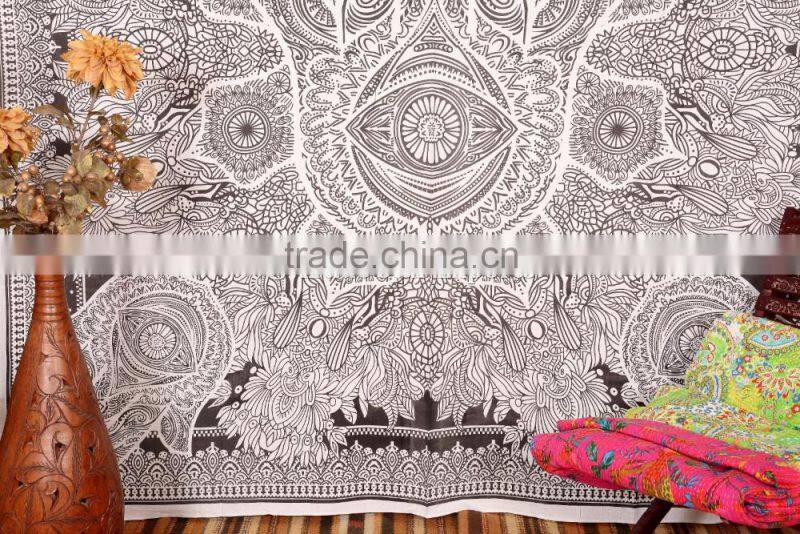Hamsa Hand Tapestry Hand of Fatma Islamic Wall Art Wholesale Printed Indian Tapestries Hippie Throw