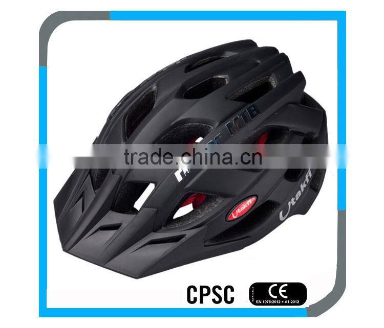 matt black outdoor equipment cycle short track helmet with sun visor