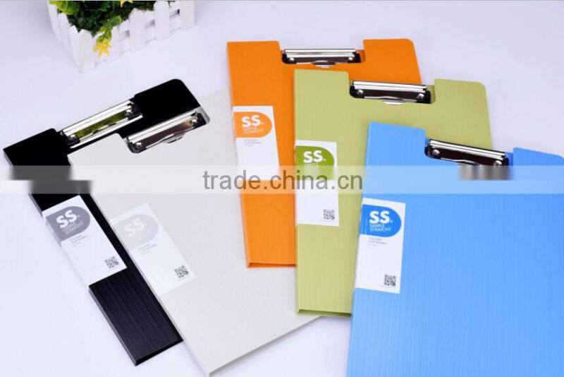 New design products, A4 PP folder file with board clip, office board clip file folder