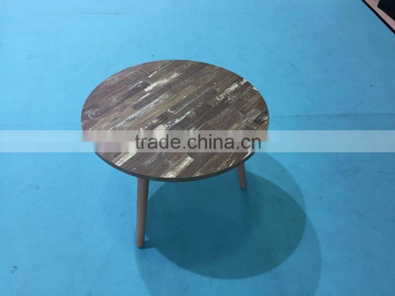 melamine round wooden coffee table