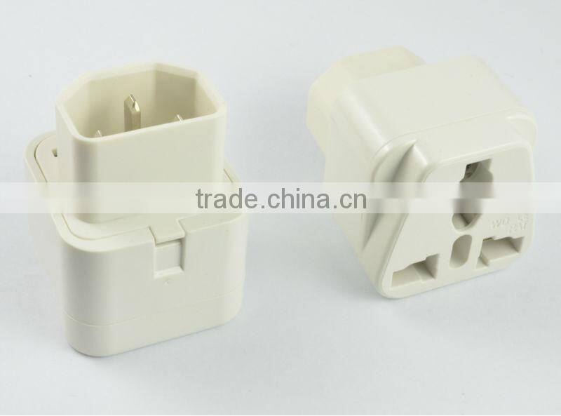 New hot selling products 2016 Universal socket to IEC 320 c14 male convertible plug with socket