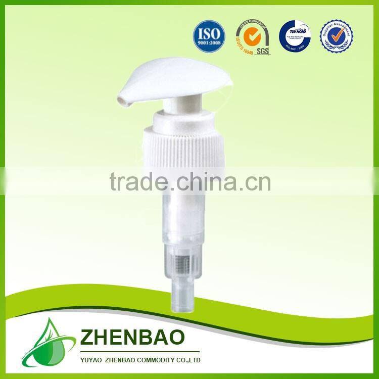 Top sale guaranteed quality hand soap lotion pump 28/410 smooth from Zhenbao factory