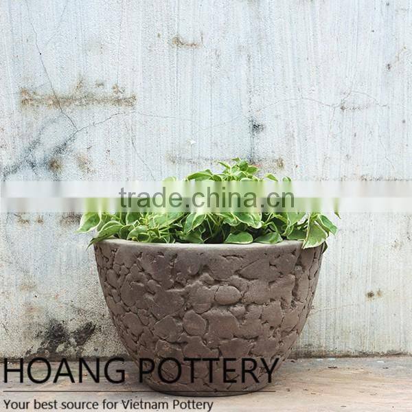 Pattern Red Clay Terracotta Flower Pot Garden Decor