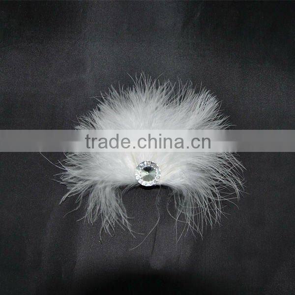 Beautiful white lace and feather for Wedding Headwear